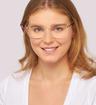 Gold Glasses Direct Dalia Square Glasses - Modelled by a female