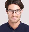 Matte Black Glasses Direct Devon Square Glasses - Modelled by a male