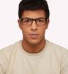 Black Glasses Direct Doran Rectangle Glasses - Modelled by a male