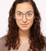 Shiny Black Glasses Direct Eliza Rectangle Glasses - Modelled by a female