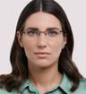 Matte Black Glasses Direct Erin Rectangle Glasses - Modelled by a female