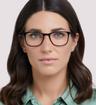Black / Tortoise Glasses Direct Grayson Rectangle Glasses - Modelled by a female
