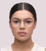 Matte Khaki Glasses Direct Hartley Aviator Glasses - Modelled by a female