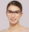 Nude Glitter Jimmy Choo JC361 Cat-eye Glasses - Modelled by a female