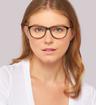 Brown Joules Eva Oval Glasses - Modelled by a female