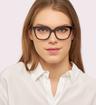 Black Kate Spade Alessandria Rectangle Glasses - Modelled by a female