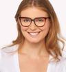 Havana Kate Spade Alessandria Rectangle Glasses - Modelled by a female