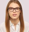 Black Kate Spade Atalina 51 Round Glasses - Modelled by a female