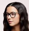 Black Kate Spade Cilo/G Cat-eye Glasses - Modelled by a female