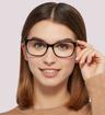 Grey Kate Spade Crishell Square Glasses - Modelled by a female