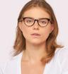 Havana Kate Spade Gela Oval Glasses - Modelled by a female