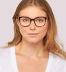 Dark Havana Kate Spade Maci Square Glasses - Modelled by a female