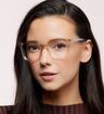 Beige Kate Spade Madrigal/G Square Glasses - Modelled by a female