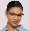 Havana Kate Spade Muriel/G Cat-eye Glasses - Modelled by a female