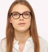 Black Kate Spade Novalee Cat-eye Glasses - Modelled by a female