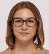 Havana Kate Spade Reilly/G Square Glasses - Modelled by a female