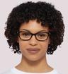 Black Kate Spade Renne Square Glasses - Modelled by a female