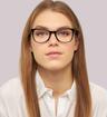 Black Kate Spade Sariyah Cat-eye Glasses - Modelled by a female
