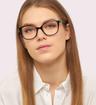 Black Kate Spade Taya Cat-eye Glasses - Modelled by a female