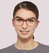 Beige Kate Spade Tianna Cat-eye Glasses - Modelled by a female