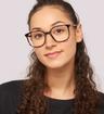 Havana Levis LV1020 Square Glasses - Modelled by a female