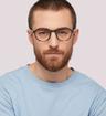 Havana Levis LV1023 Round Glasses - Modelled by a male