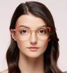 Brick Levis LV1053 Square Glasses - Modelled by a female