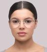 Palladium Levis LV1060 Round Glasses - Modelled by a female