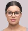 Mud Levis LV5040 Oval Glasses - Modelled by a female