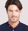 Clear Crystal London Retro Belsize Square Glasses - Modelled by a male
