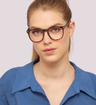Havana London Retro Epping Round Glasses - Modelled by a female