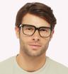 Crystal Olive London Retro Fitzrovia -53 Square Glasses - Modelled by a male