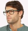 Crystal Olive London Retro Friern Square Glasses - Modelled by a male