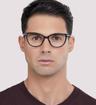 Black Marc Jacobs MARC 50-52 Round Glasses - Modelled by a male