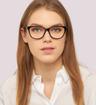 Black Marc Jacobs MARC 502 Cat-eye Glasses - Modelled by a female
