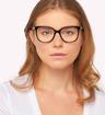Black Marc Jacobs MARC 540 Cat-eye Glasses - Modelled by a female