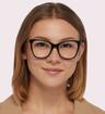 Black / Yellow Marc Jacobs MARC 600 Cat-eye Glasses - Modelled by a female