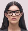 Black Marc Jacobs MARC 649 Cat-eye Glasses - Modelled by a female