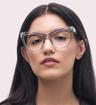 Grey / Black Marc Jacobs MARC 649 Cat-eye Glasses - Modelled by a female