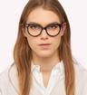 Black Marc Jacobs MJ 1026 Cat-eye Glasses - Modelled by a female