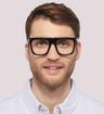 Black Marc Jacobs MJ 1063 -50 Square Glasses - Modelled by a male