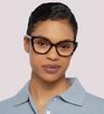 Brown Havana Marc Jacobs MJ 1071 Cat-eye Glasses - Modelled by a female