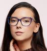 Blue Marc Jacobs MJ 1096 Cat-eye Glasses - Modelled by a female