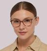 Brown MINI 741001 Round Glasses - Modelled by a female