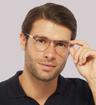 Clear MINI 741010 Round Glasses - Modelled by a male