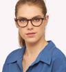 Brown MINI 743006 Round Glasses - Modelled by a female