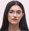 Satin Black Oakley Moonglow OO3006 Square Glasses - Modelled by a female