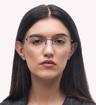 Satin Stonewash Oakley Moonglow OO3006 Square Glasses - Modelled by a female