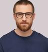 Satin Black Oakley Pitchman R OO8105 Round Glasses - Modelled by a male