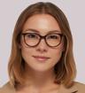 Brown Pepe Jeans Agnes Round Glasses - Modelled by a female